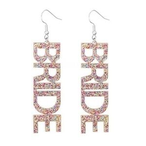 Bride resin earrings, nwt, perfect for bachelorette parties, honeymoons or rehe‎